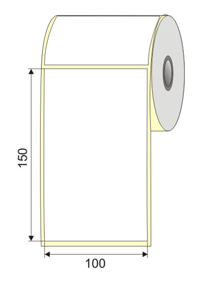 Picture of Nalepnica papir bela 100x150 1"