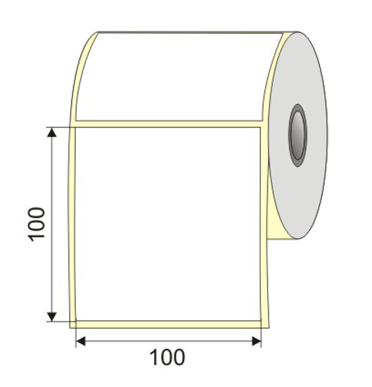 Picture of Nalepnica papir bela 100x100 1"