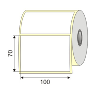 Picture of Nalepnica papir bela 100x70  1"