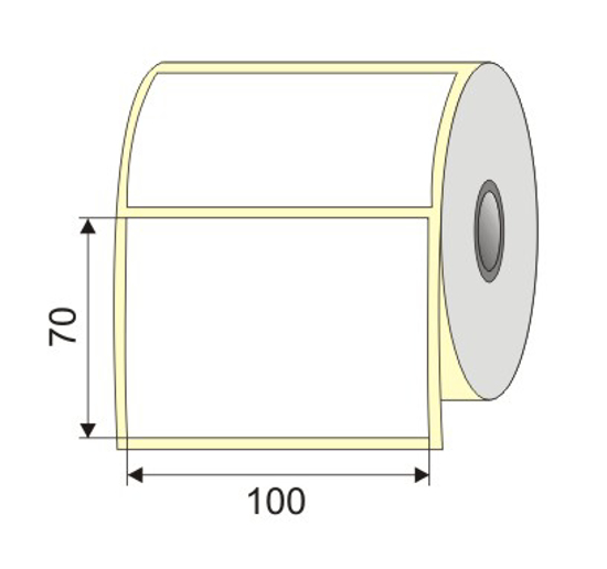 Picture of Nalepnica papir bela 100x70  1"