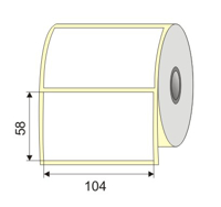 Picture of Nalepnica papir bela 104x58  1"