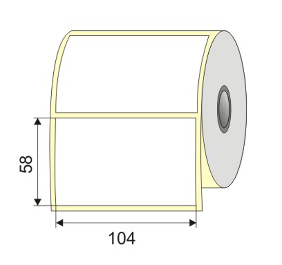 Picture of Nalepnica papir bela 104x58  1"