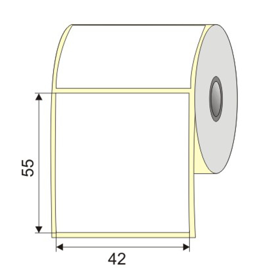 Picture of Nalepnica papir bela 42x55 1"