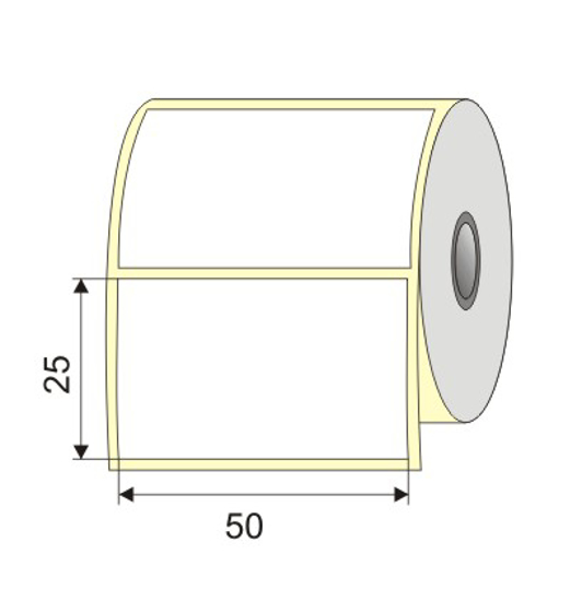 Picture of Nalepnica papir bela 50x25 1"
