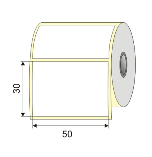 Picture of Nalepnica papir bela 50x30 1"