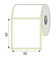 Picture of Nalepnica papir bela 50x40 1"