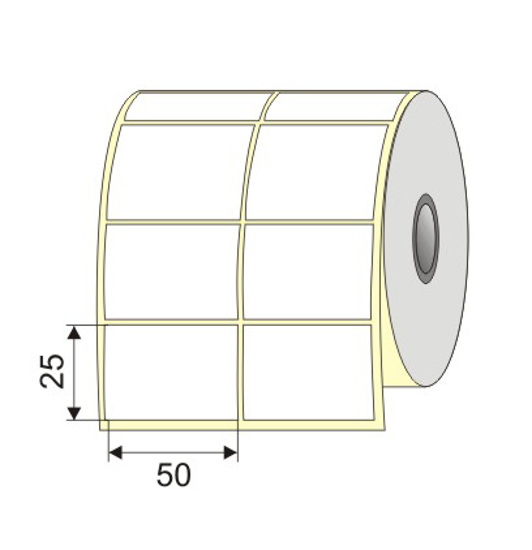 Picture of Nalepnica papir bela 50x25 1"