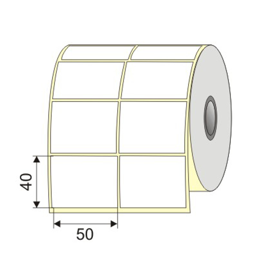 Picture of Nalepnica papir bela 50x40 1"