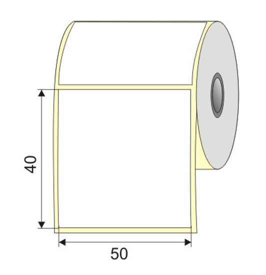 Picture of Nalepnica papir bela 50x40 3"