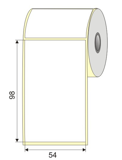 Picture of Nalepnica papir bela DT 54x98 1"