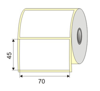 Picture of Nalepnica papir bela DT 70x45 1"