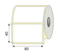 Picture of Nalepnica papir bela DT ThermoEco 80x40 1"