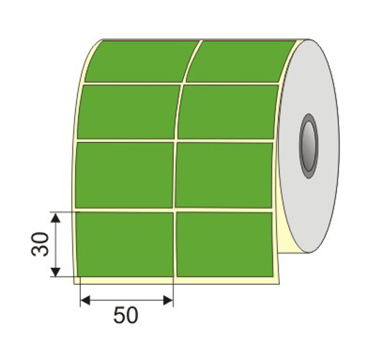 Picture of Nalepnica papir zelena 50x30 1"