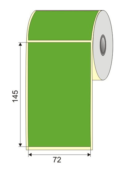 Picture of Nalepnica papir zelena DT 72x145 1"
