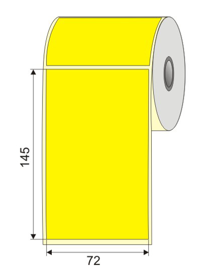 Picture of Nalepnica papir žuta DT 72x145 1"