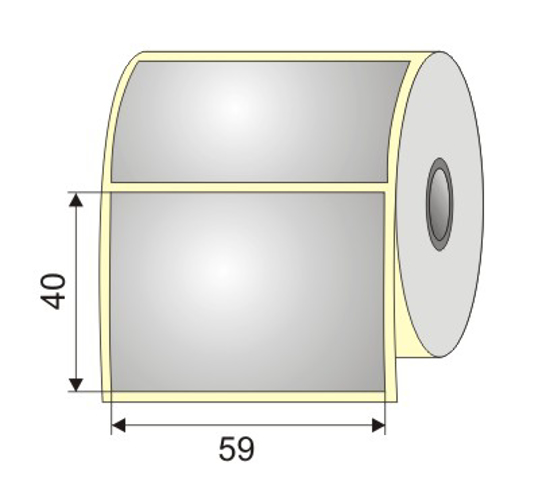 Picture of Nalepnica PVC silver 59x40 1"