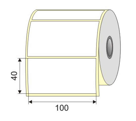 Picture of Nalepnica SemiGloss 100x40 1"