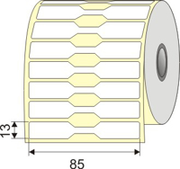 Picture of Nalepnica papir bela 85x13 1" preklop