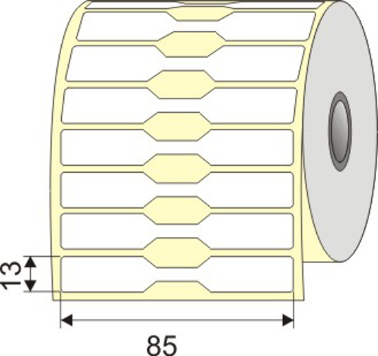 Picture of Nalepnica papir bela 85x13 1" preklop